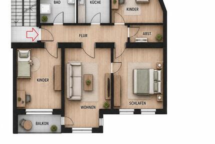 Wohnung Halle (Saale) Damaschkestraße - 4 Zimmer, 95 m&sup2;, 930&euro; | Angebot:26656971
