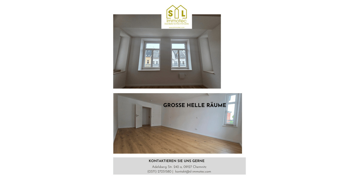 Etagenwohnung Chemnitz Sonnenberg - 4 Zimmer, 93 m&sup2;, 666&euro; | Angebot:26820091