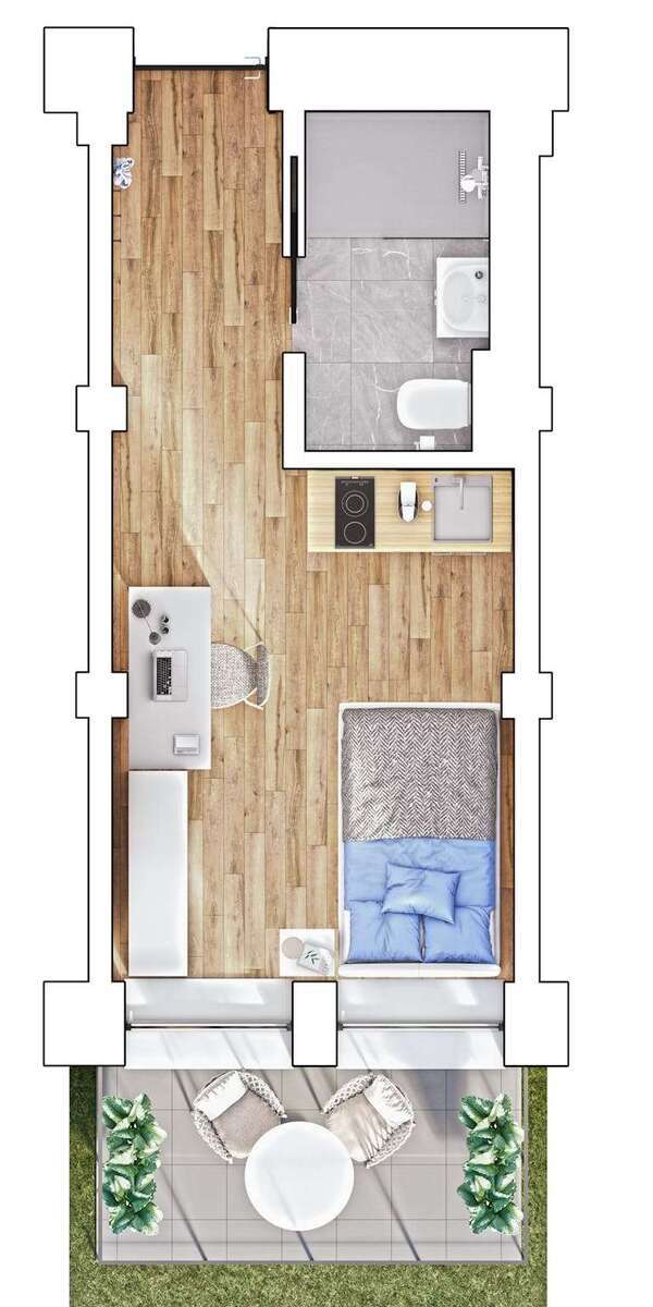 Wohnen auf Zeit in München 1.300 € 1 zimmer