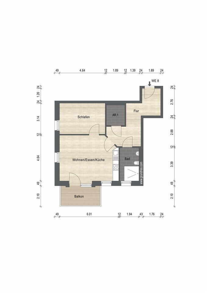 Sonnige ObergeschossWohnung im schicken Neubau mit Fahrstuhl! Für Mieter mit WBS.
