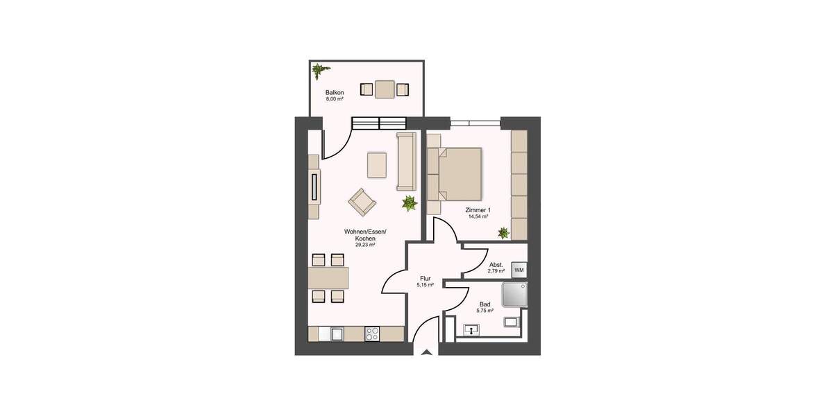 Etagenwohnung Hamburg Lohbrügge - 2 Zimmer, 61 m&sup2;, 983&euro; | Angebot:25245018