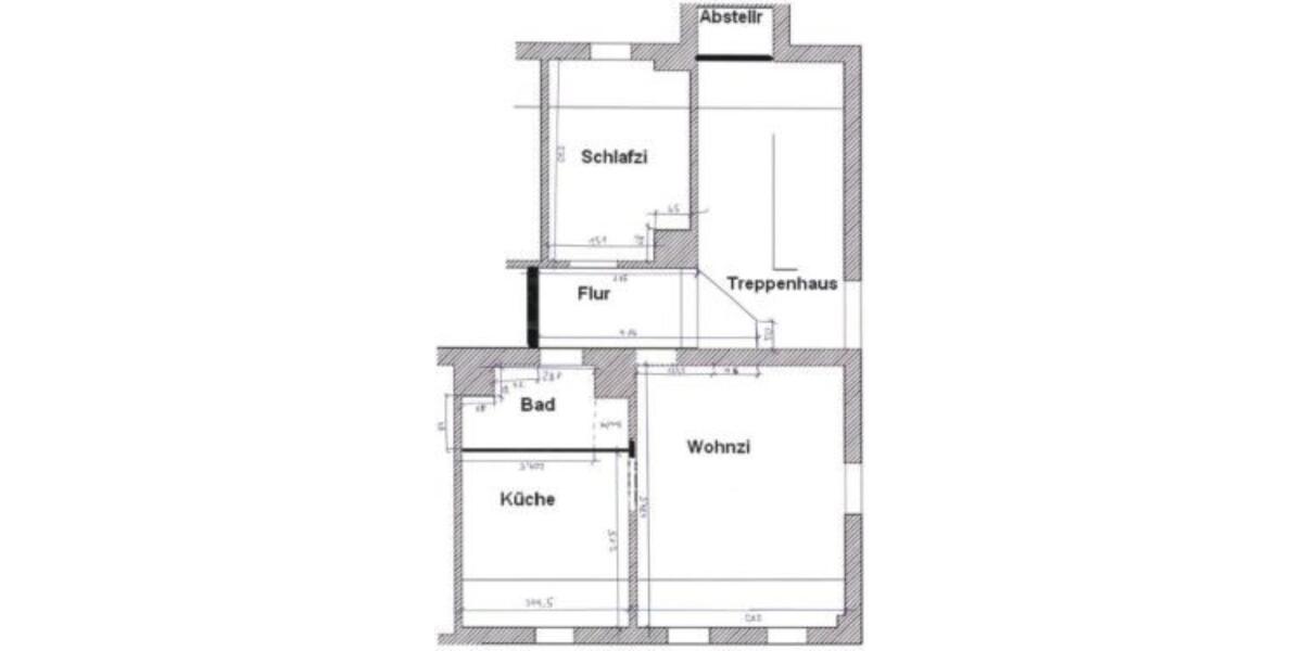 Dachgeschoßwohnung Aue-Bad Schlema Bad Schlema - 2 Zimmer, 44 m&sup2;, 200&euro; | Angebot:25170975