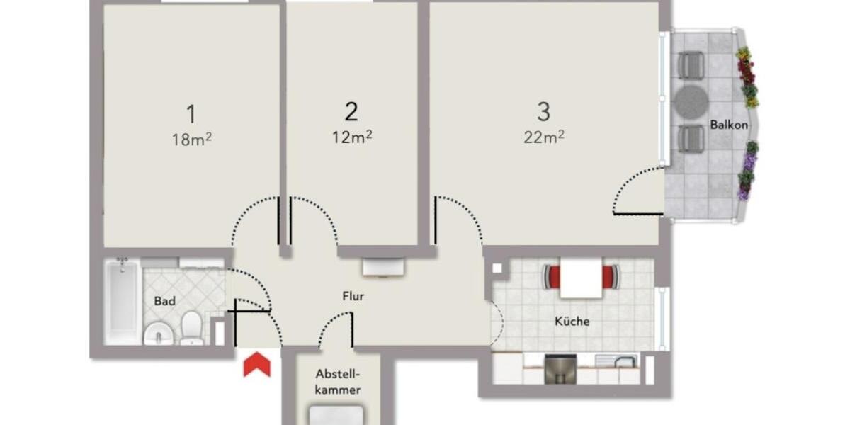 Wohnen auf Zeit Würzburg Lindleinsmühle - 1 Zimmer, 12 m&sup2;, 385&euro; | Angebot:26039783
