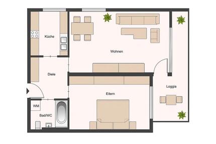 Wohnung Deggendorf - 2 Zimmer, 62 m&sup2;, 640&euro; | Angebot:26586663