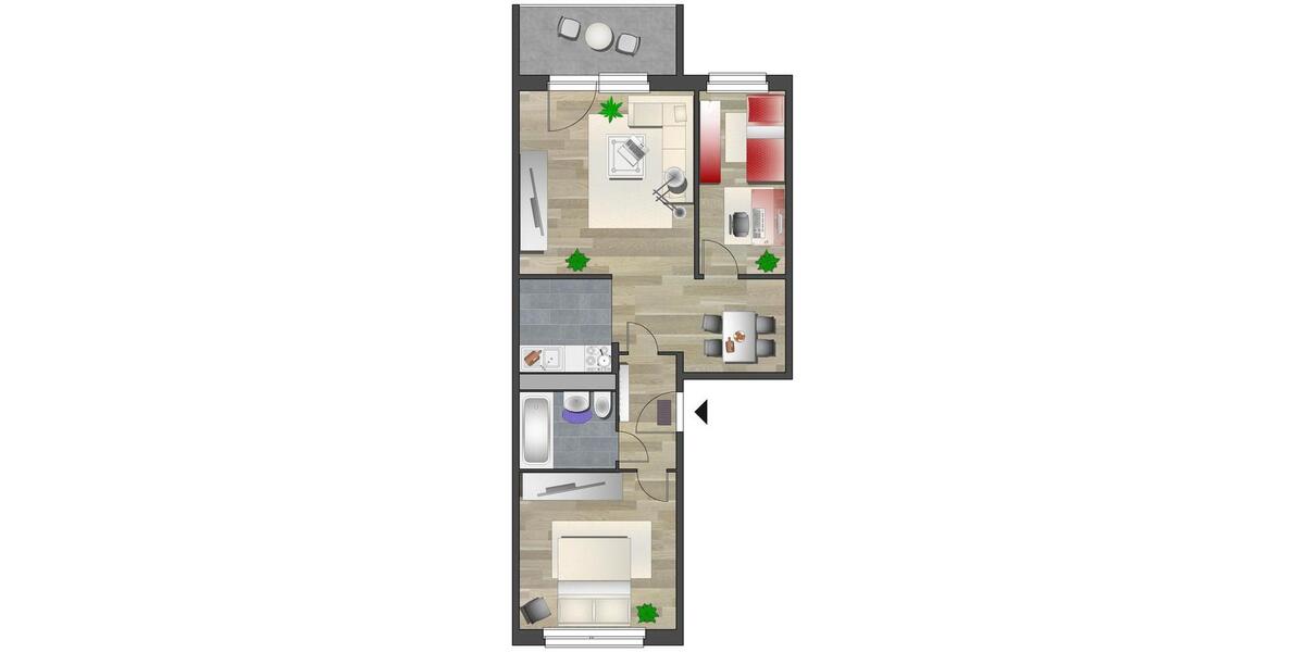 Maisonettenwohnung Chemnitz Helbersdorf - 5 Zimmer, 112 m&sup2;, 608&euro; | Angebot:26701333