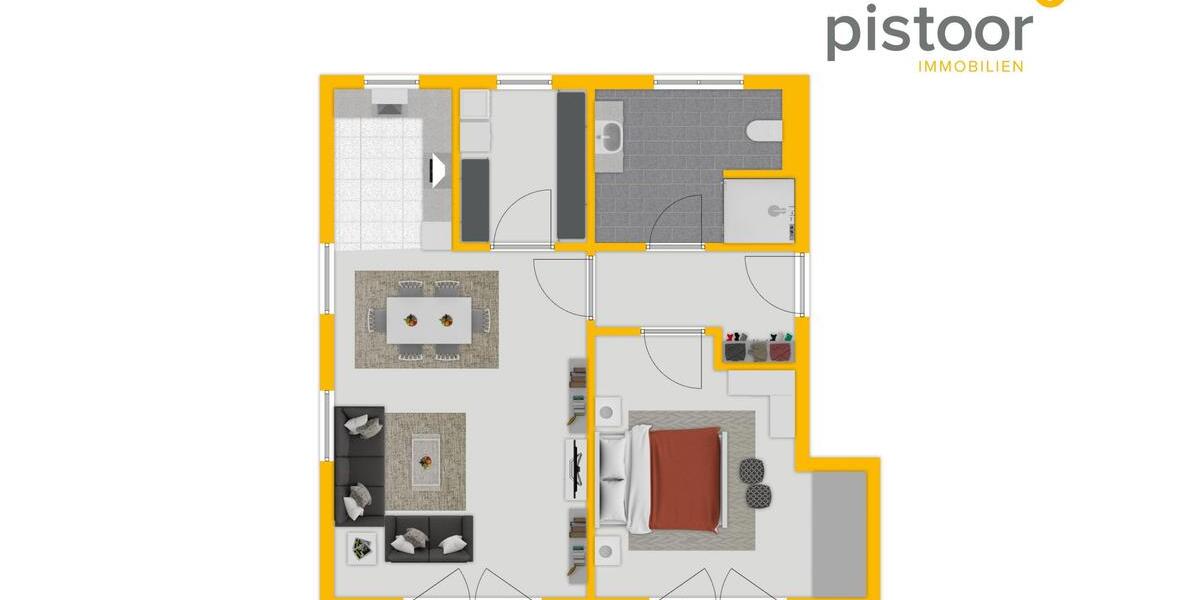 Erdgeschoßwohnung Westerstede - 2 Zimmer, 72 m&sup2;, 710&euro; | Angebot:25654532