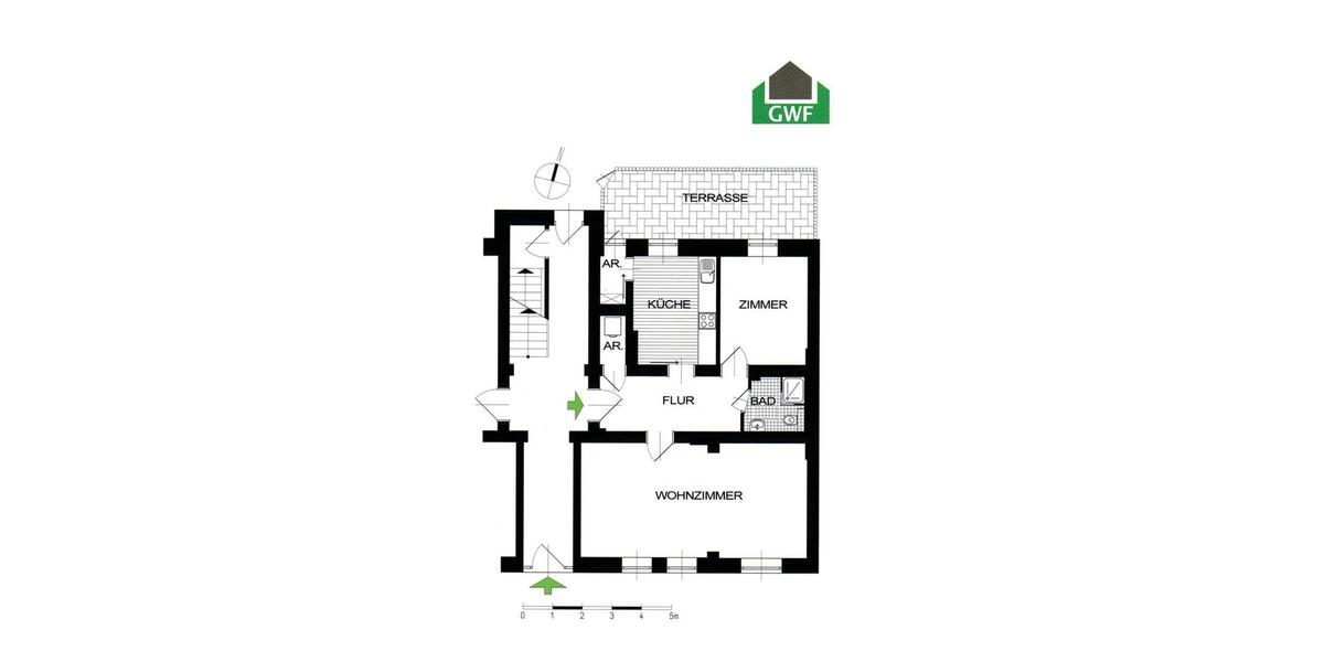 Erdgeschoßwohnung Bremerhaven Geestemünde - 2 Zimmer, 72 m&sup2;, 499&euro; | Angebot:26002011