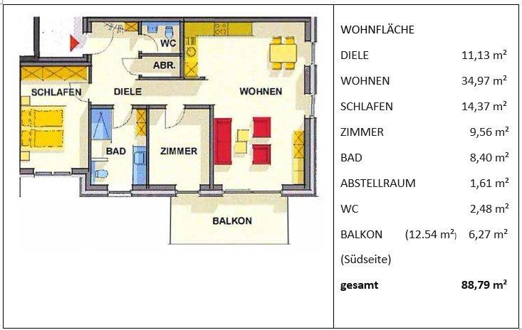 Erdgeschoßwohnung Bad Driburg - 3 Zimmer, 89 m&sup2;, 850&euro; | Angebot:25981123