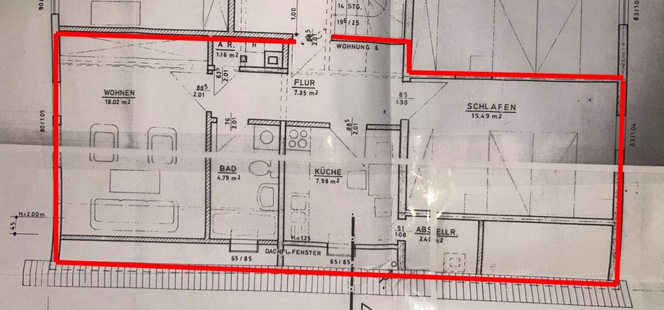 Etagenwohnung Homberg (Efze) - 2 Zimmer, 51 m&sup2;, 345&euro; | Angebot:25174847