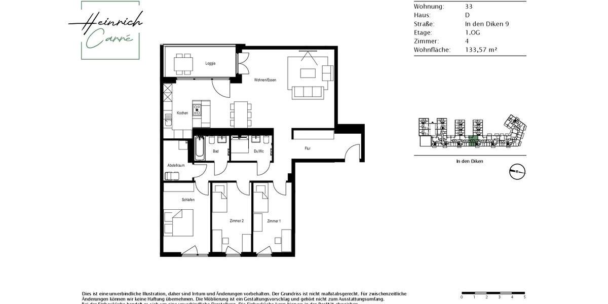 Etagenwohnung Düsseldorf Stadtbezirk 6 - 4 Zimmer, 134 m&sup2;, 1.995&euro; | Angebot:24690090