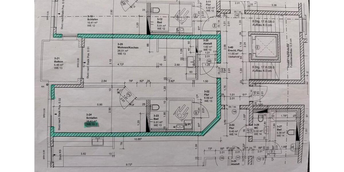 Etagenwohnung Mühlhausen (Thüringen) - 2 Zimmer, 58 m&sup2;, 580&euro; | Angebot:26272019