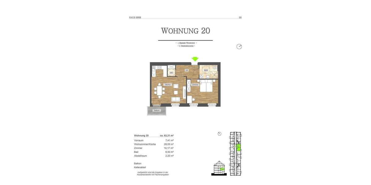 Etagenwohnung Bitburg - 2 Zimmer, 63 m&sup2;, 730&euro; | Angebot:26170969