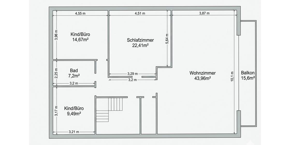 Etagenwohnung Neukirchen - 4 Zimmer, 113 m&sup2;, 780&euro; | Angebot:25611843