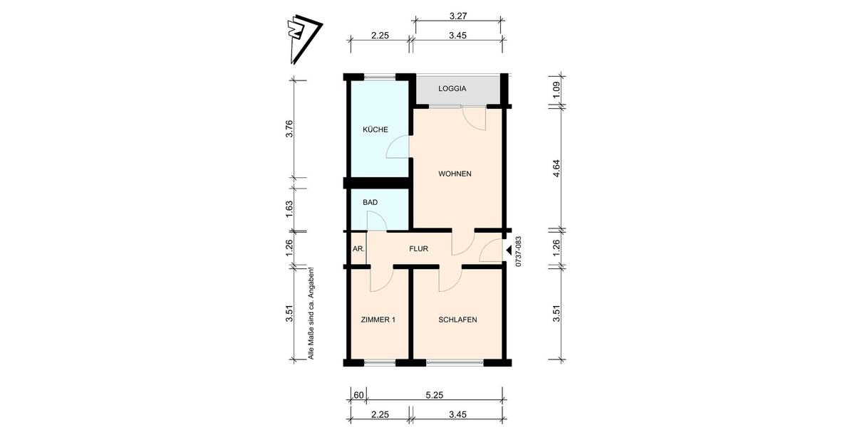 Etagenwohnung Wittenburg - 2.5 Zimmer, 59 m&sup2;, 365&euro; | Angebot:26562928