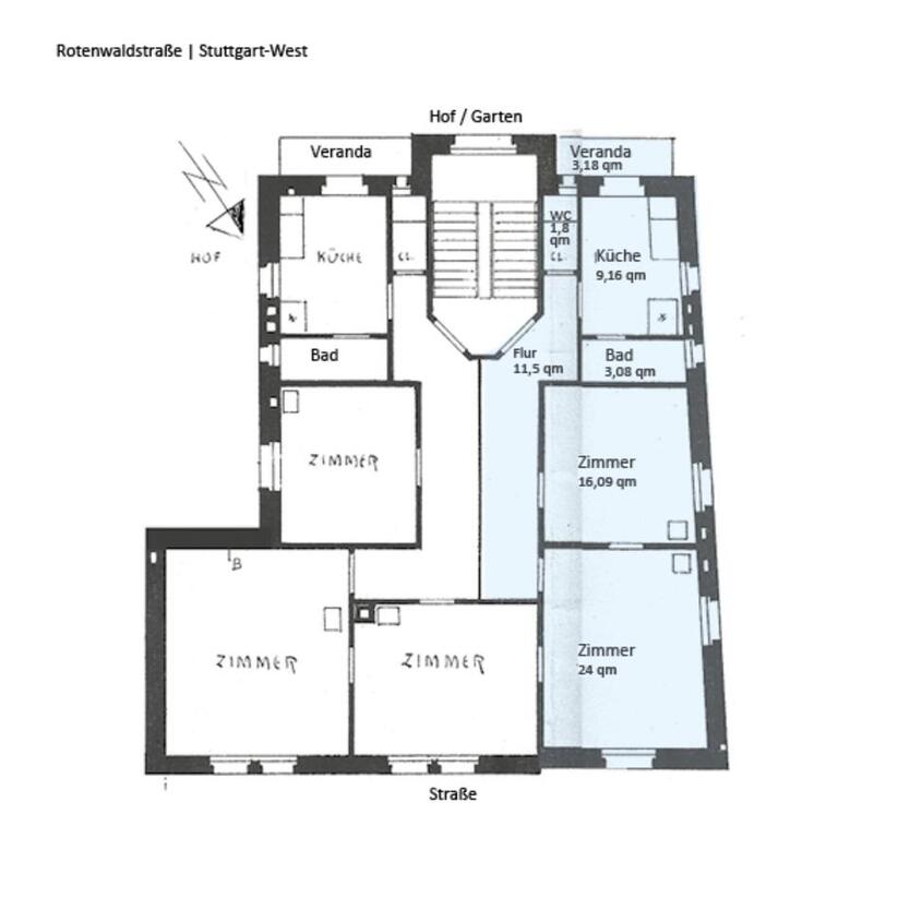 STUTTGART WEST 2 ZIMMER 66qm zimmer