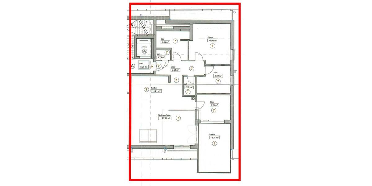 Dachgeschoßwohnung Markdorf - 4 Zimmer, 102 m&sup2;, 1.728&euro; | Angebot:25637932