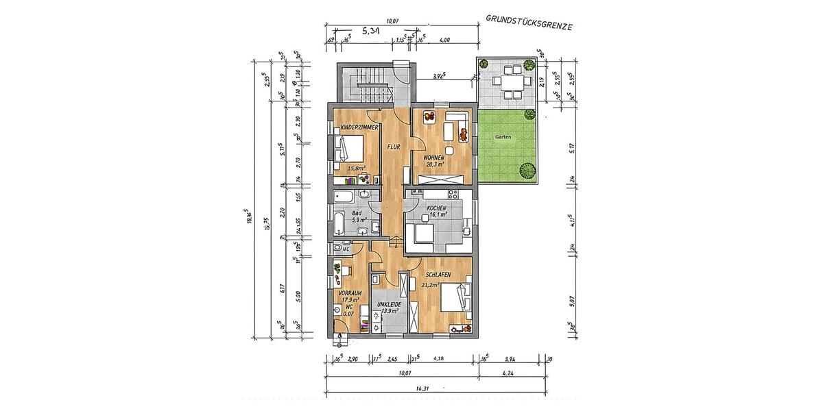 Erdgeschoßwohnung Weihenzell - 4 Zimmer, 110 m&sup2;, 1.020&euro; | Angebot:25292351