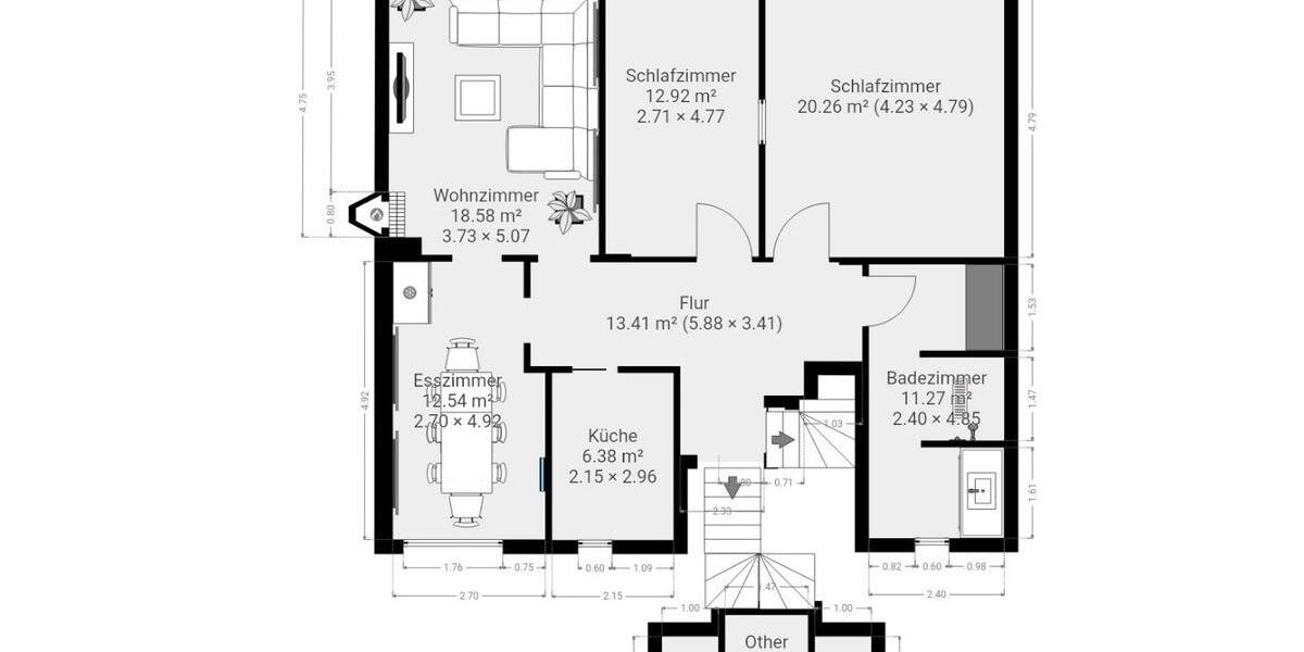 Dachgeschoßwohnung Plauen Altstadt - 5 Zimmer, 130 m&sup2;, 1.000&euro; | Angebot:26405227
