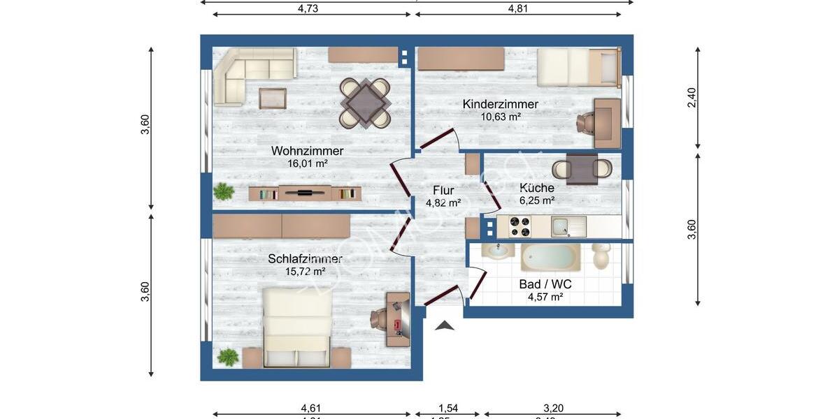 Höhnstedt. Renovierte 3 Zimmer Wohnung zu vermieten. 3 zimmer