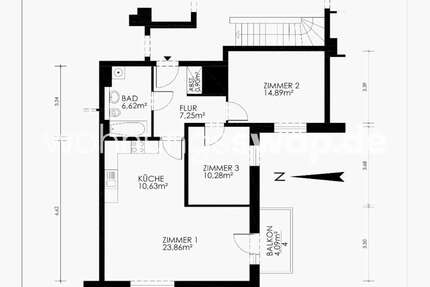 Wohnung zum Mieten in Hamburg-Nord, Hamburg 800 € 76 m² 3 zimmer