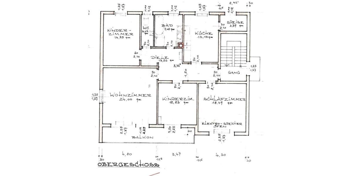 Etagenwohnung Neuburg an der Donau - 4 Zimmer, 117 m&sup2;, 1.210&euro; | Angebot:25051991