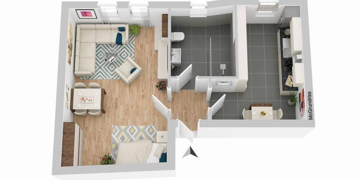 Etagenwohnung Osnabrück Weststadt - 2 Zimmer, 48 m&sup2;, 490&euro; | Angebot:26162705