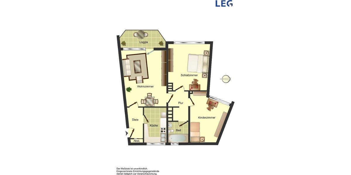 Etagenwohnung Solingen Wald - 3 Zimmer, 68 m&sup2;, 619&euro; | Angebot:27184001