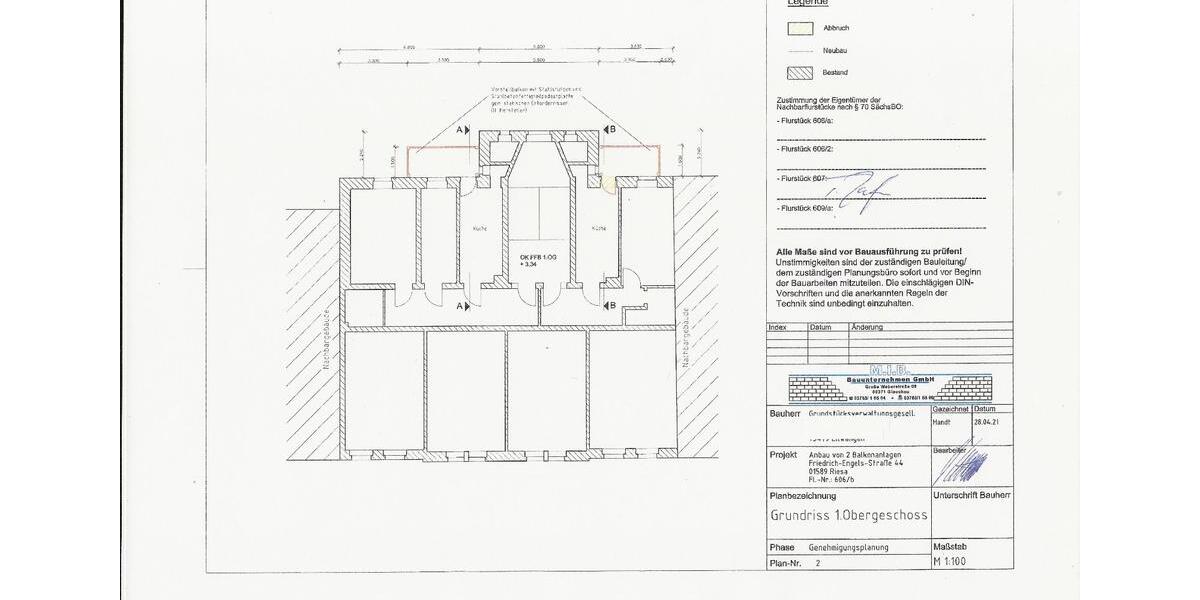 Erdgeschoßwohnung Riesa - 3 Zimmer, 72 m&sup2;, 420&euro; | Angebot:24617846