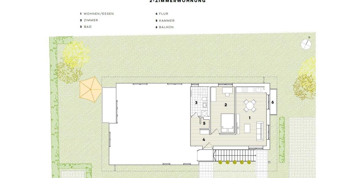 Etagenwohnung Bernau bei Berlin - 2 Zimmer, 48 m&sup2;, 920&euro; | Angebot:25308622