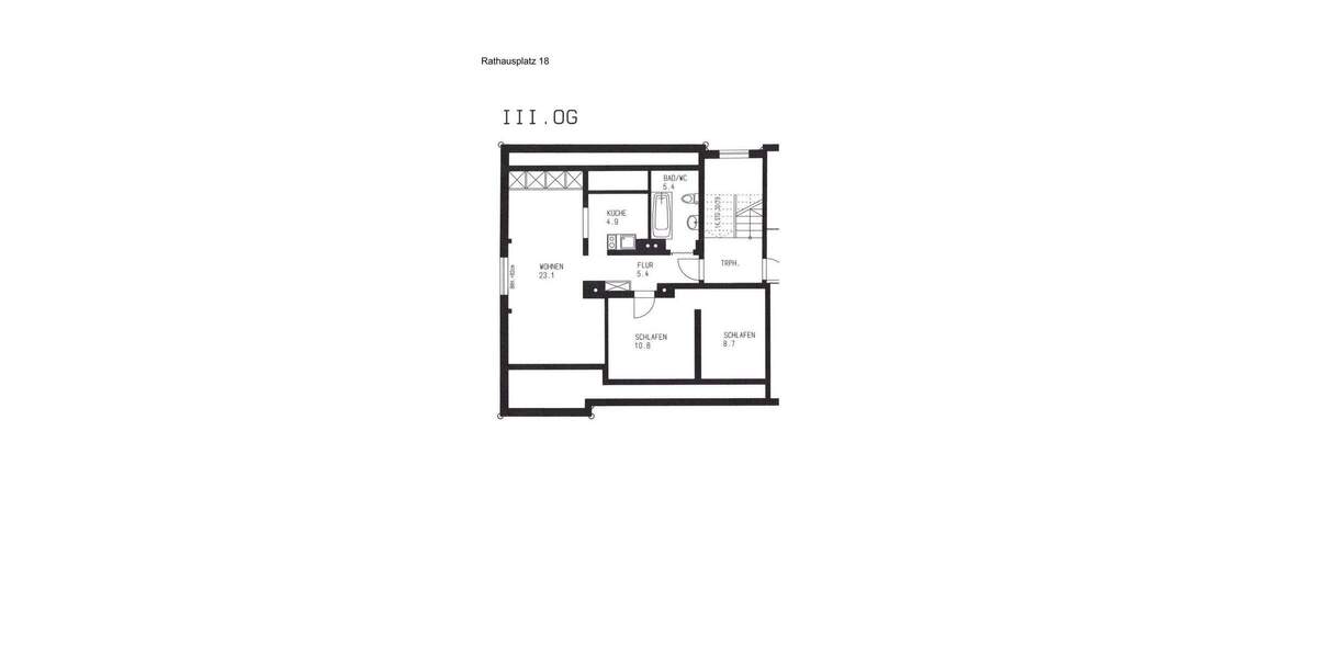 Etagenwohnung Traunreut - 2 Zimmer, 58 m&sup2;, 595&euro; | Angebot:24114138
