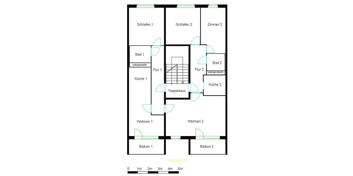 Etagenwohnung Nordhausen - 5 Zimmer, 105 m&sup2;, 500&euro; | Angebot:24940010