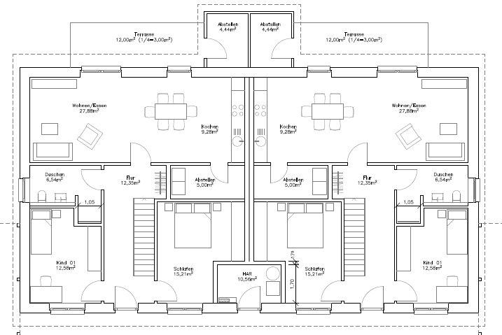 Doppelhaushälfte Oldendorf - 5 Zimmer, 120 m&sup2;, 1.550&euro; | Angebot:26004344