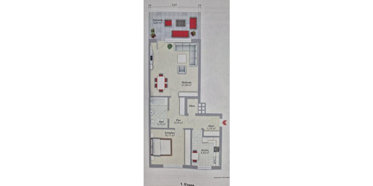Etagenwohnung Bakum - 2 Zimmer, 74 m&sup2;, 650&euro; | Angebot:25056301