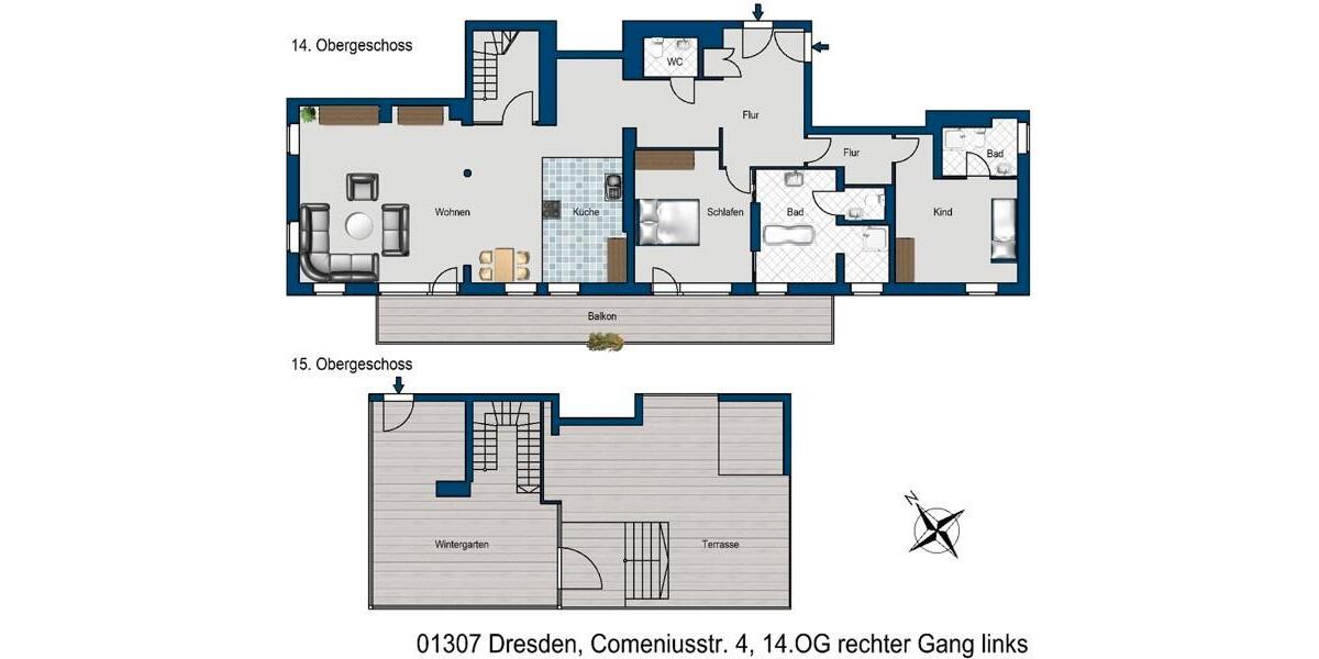 Etagenwohnung Dresden Altstadt - 4 Zimmer, 210 m&sup2;, 4.195&euro; | Angebot:26475228