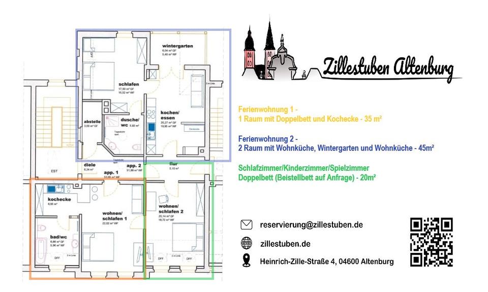 Wohnen auf Zeit Altenburg - 1.5 Zimmer, 35 m&sup2;, 820&euro; | Angebot:26677776