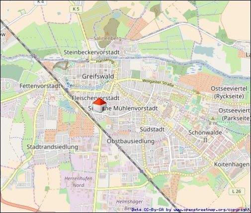 Etagenwohnung Greifswald Fleischervorstadt - 2 Zimmer, 54 m&sup2;, 590&euro; | Angebot:24989856