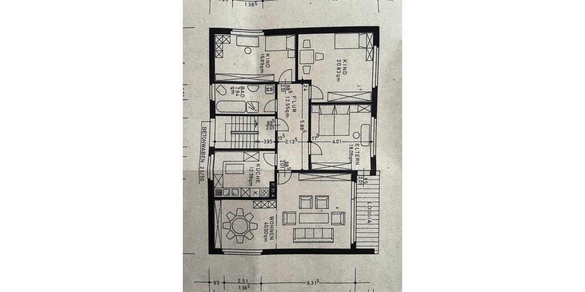 Etagenwohnung Diepholz - 4 Zimmer, 127 m&sup2;, 680&euro; | Angebot:26041111