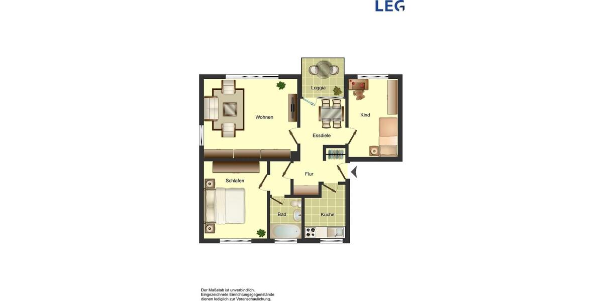 Etagenwohnung Hamm Heessen - 3 Zimmer, 75 m&sup2;, 549&euro; | Angebot:26586842
