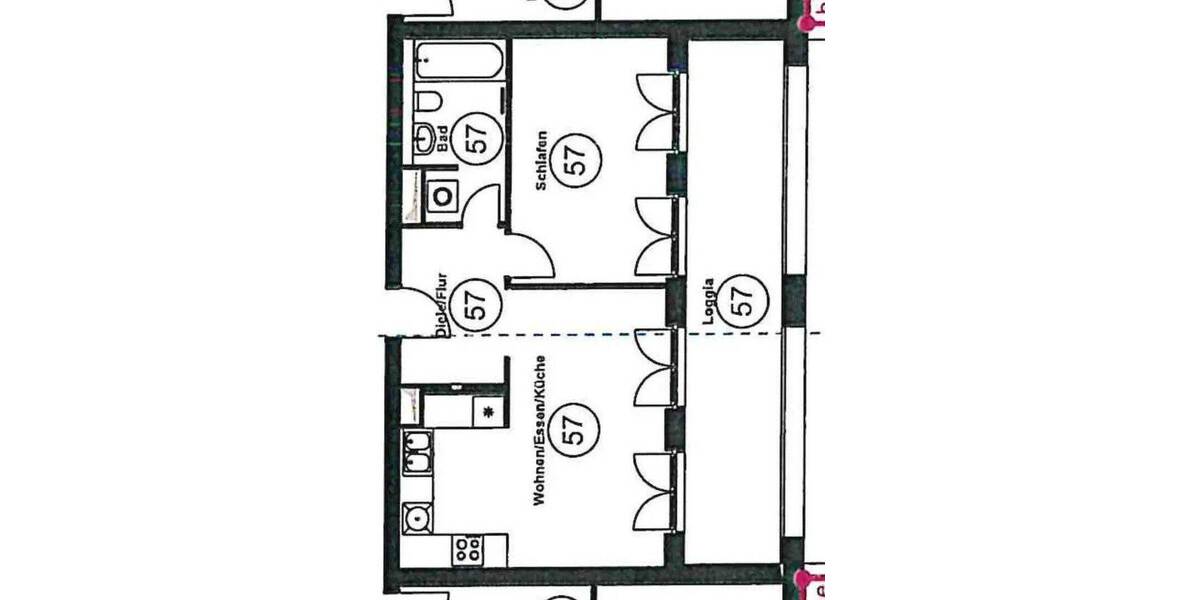 Etagenwohnung Berlin Wilmersdorf - 2 Zimmer, 56 m&sup2;, 790&euro; | Angebot:26902865