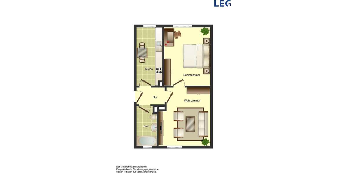 Wohnung zum Mieten in Düsseldorf 608 € 44.32 m² 2 zimmer