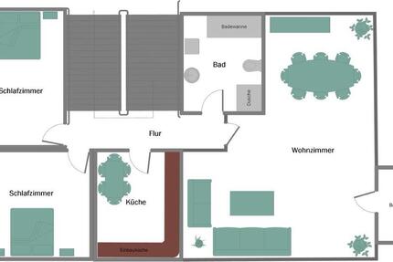 Exklusive 3-Raum-Wohnung gehobene Ausstattung Kaminofen Balkon 3 zimmer