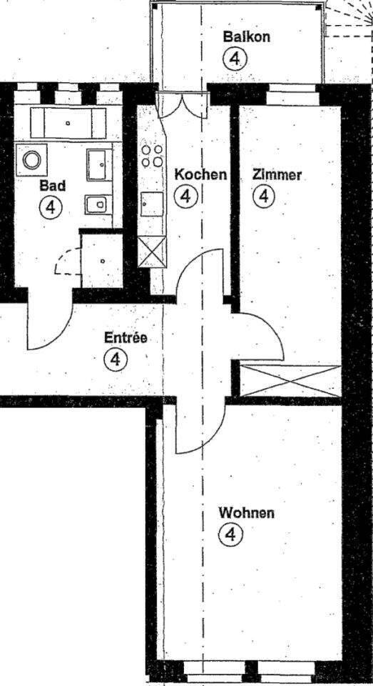Nanu?! * Erstbezug im Süden * Parkett * Fußbodenheizung * Balkon * schönes Bad * LED-Licht 2 zimmer