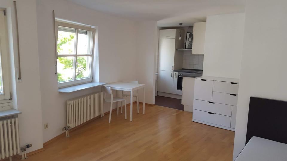 Möblierte 1-Zimmer-Wohnung warm mit EBK inkl TG-Platz, DSL, Strom 1 zimmer