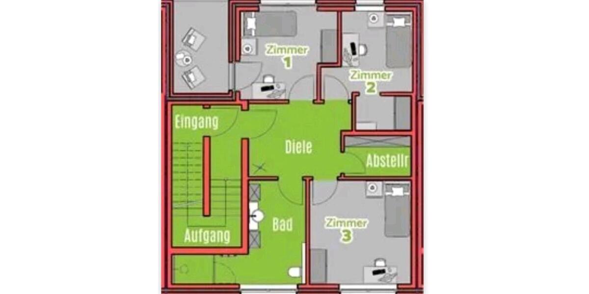 Etagenwohnung Oldenburg Eversten - 4 Zimmer, 11 m&sup2;, 489&euro; | Angebot:25892711