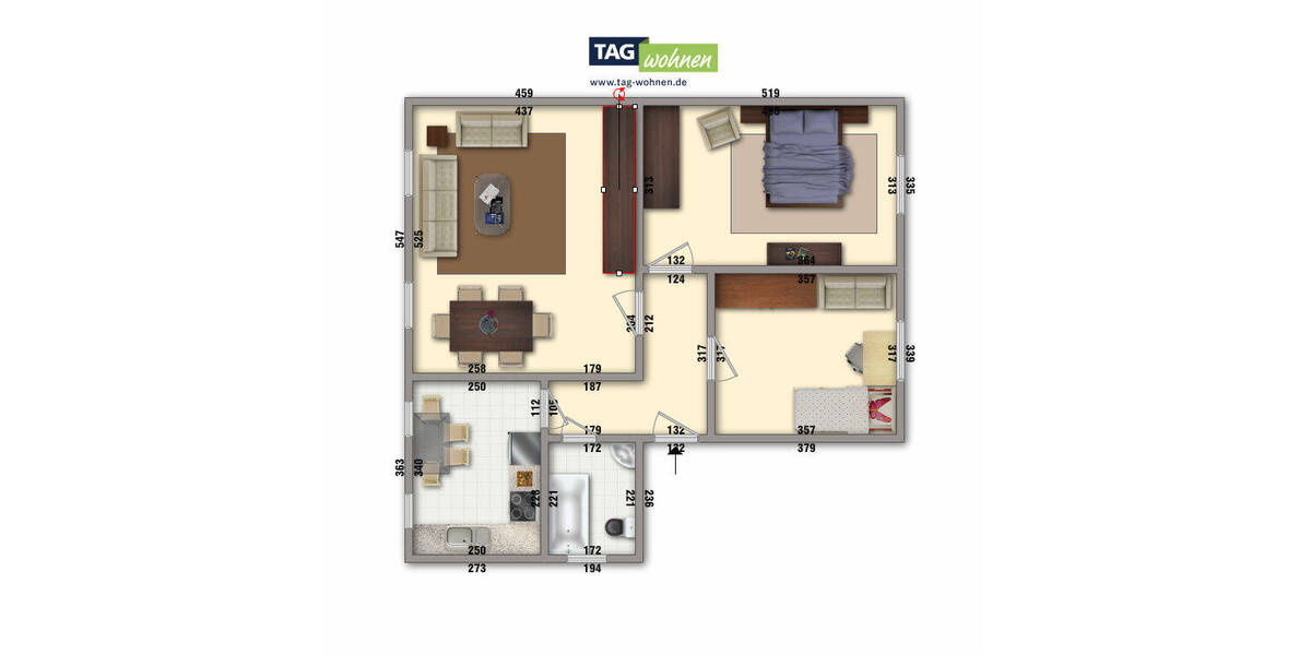 Etagenwohnung Nordhausen Altstadt - 3 Zimmer, 74 m&sup2;, 400&euro; | Angebot:26319111