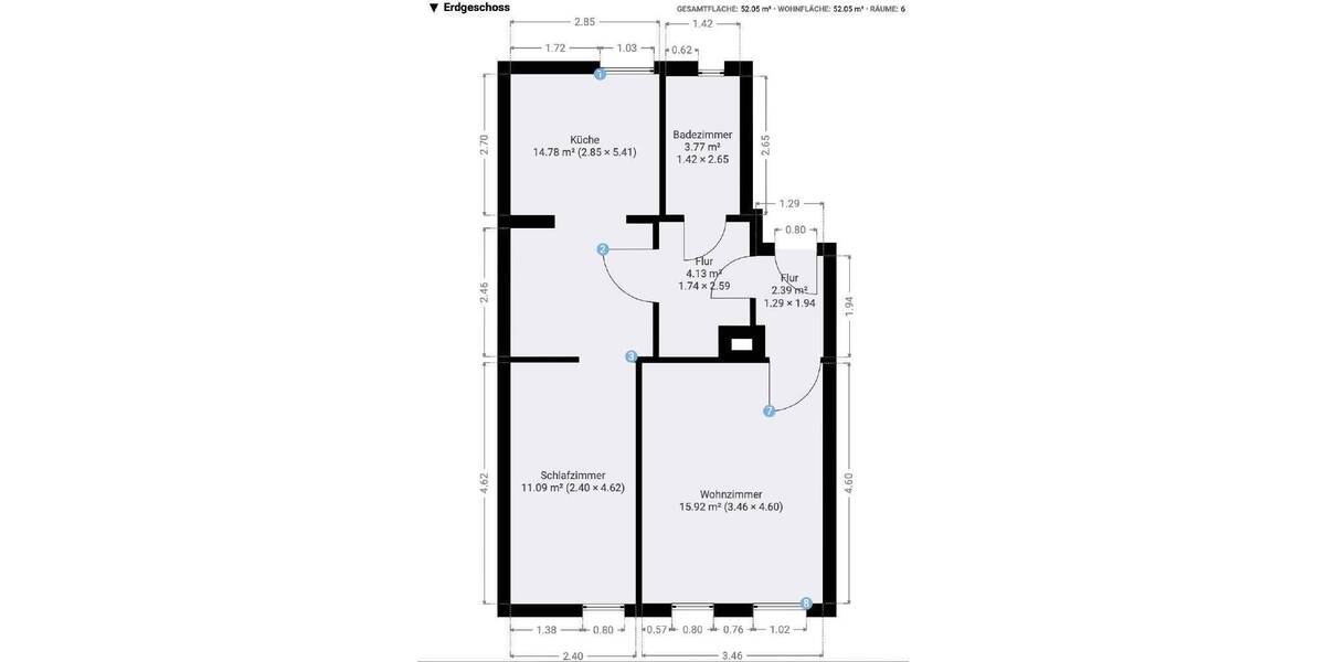 Etagenwohnung Oelsnitz/Erzgeb.-Oelsnitz Oelsnitz - 2 Zimmer, 52 m&sup2;, 340&euro; | Angebot:26450121