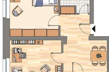 Wohnung Dortmund Bövinghausen - 2.5 Zimmer, 65 m&sup2;, 599&euro; | Angebot:25619258