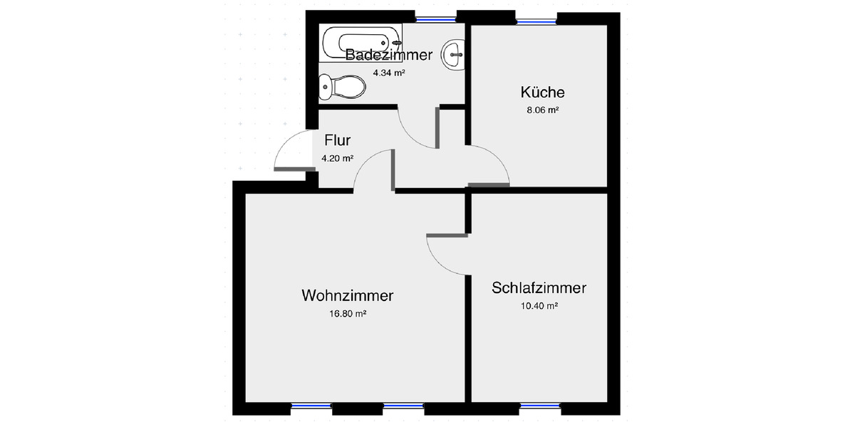 Etagenwohnung Mügeln - 2 Zimmer, 45 m&sup2;, 250&euro; | Angebot:26635367