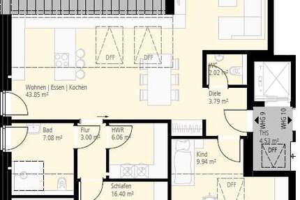 Wohnung Ahaus - 3 Zimmer, 100 m&sup2;, 1.150&euro; | Angebot:27244899