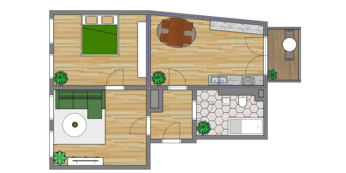 Dachgeschoßwohnung Burg - 2 Zimmer, 64 m&sup2;, 384&euro; | Angebot:23846294